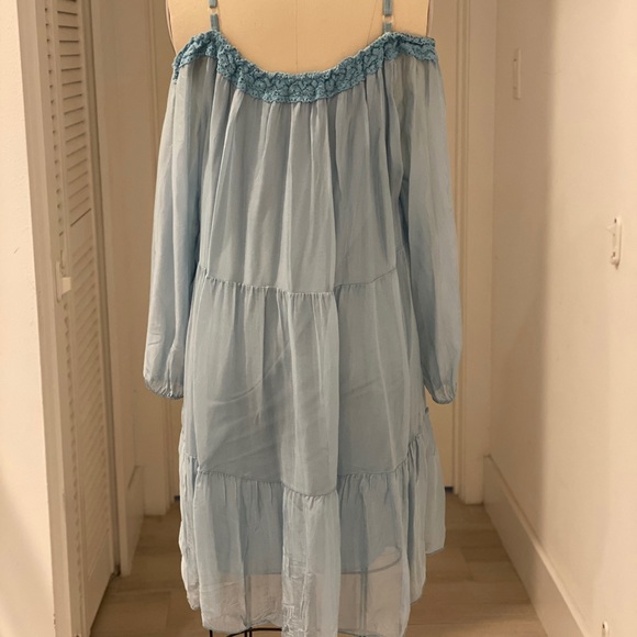 Flowy blue gypsy dress “from Italy” - Picture 4 of 6